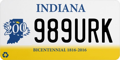 IN license plate 989URK