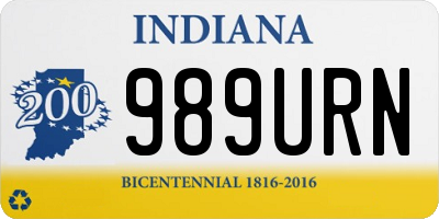 IN license plate 989URN