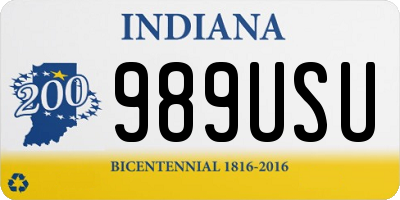 IN license plate 989USU