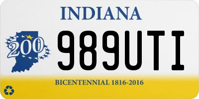 IN license plate 989UTI