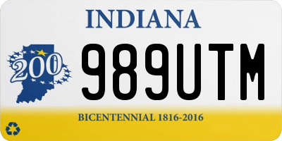 IN license plate 989UTM