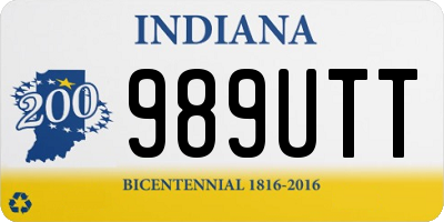 IN license plate 989UTT