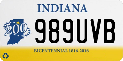 IN license plate 989UVB