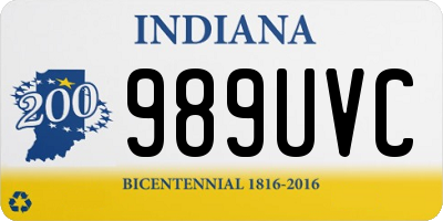 IN license plate 989UVC