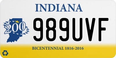 IN license plate 989UVF