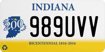 IN license plate 989UVV