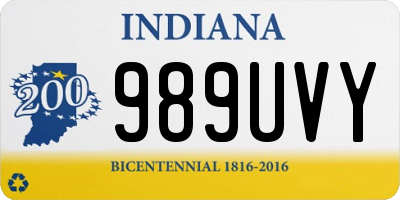 IN license plate 989UVY