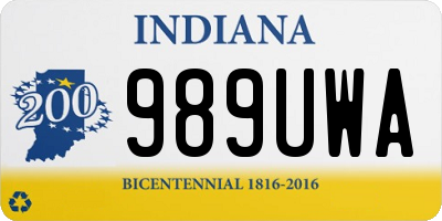 IN license plate 989UWA