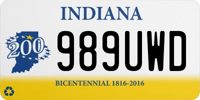 IN license plate 989UWD