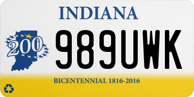 IN license plate 989UWK