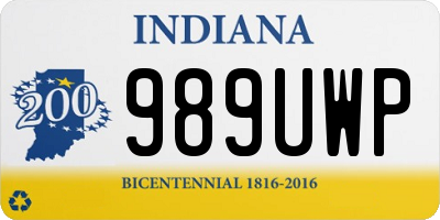 IN license plate 989UWP