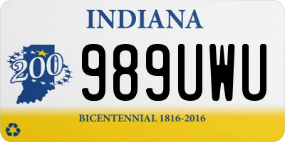 IN license plate 989UWU