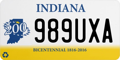 IN license plate 989UXA