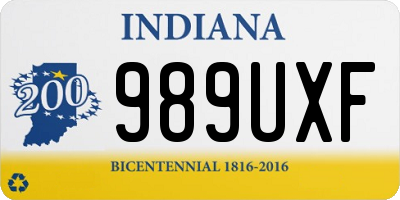 IN license plate 989UXF