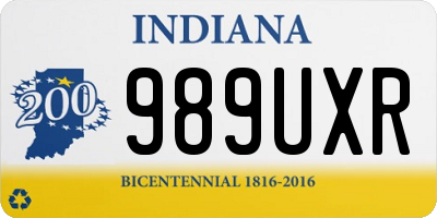 IN license plate 989UXR