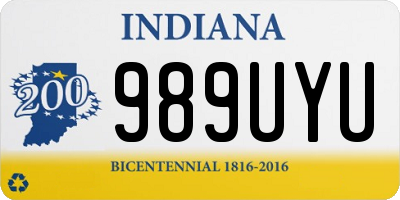 IN license plate 989UYU