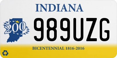 IN license plate 989UZG