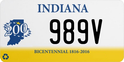 IN license plate 989V