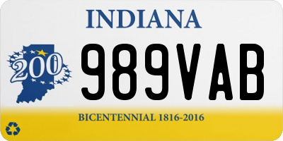 IN license plate 989VAB