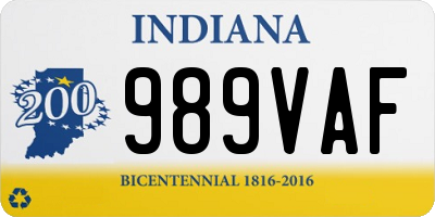 IN license plate 989VAF