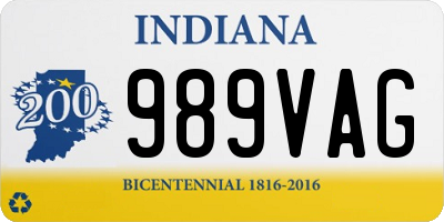 IN license plate 989VAG