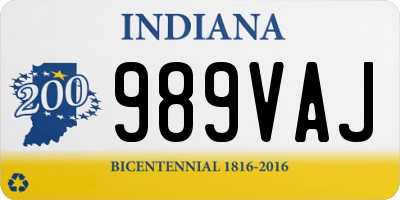 IN license plate 989VAJ