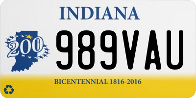 IN license plate 989VAU