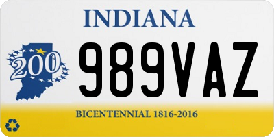 IN license plate 989VAZ