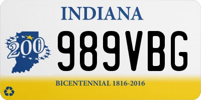 IN license plate 989VBG