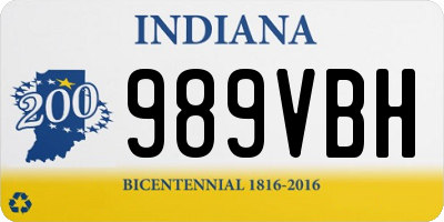 IN license plate 989VBH