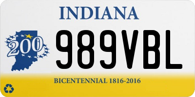 IN license plate 989VBL