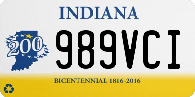 IN license plate 989VCI