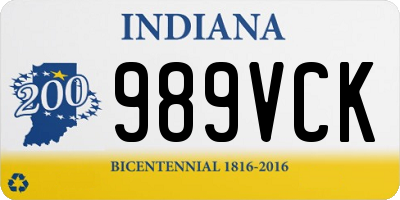 IN license plate 989VCK