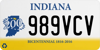 IN license plate 989VCV