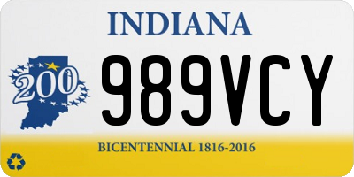 IN license plate 989VCY