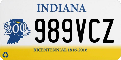 IN license plate 989VCZ