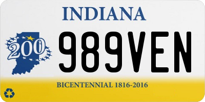 IN license plate 989VEN