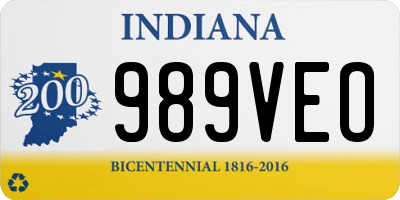 IN license plate 989VEO