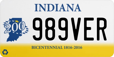 IN license plate 989VER