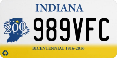 IN license plate 989VFC