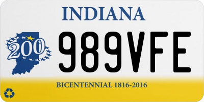 IN license plate 989VFE