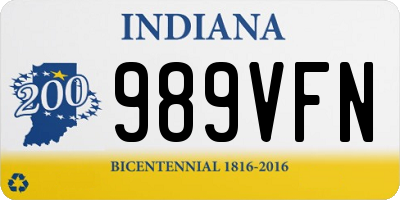 IN license plate 989VFN