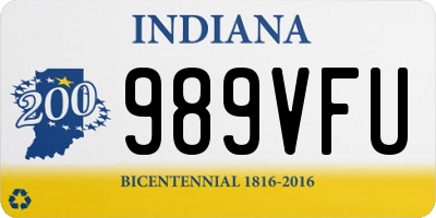 IN license plate 989VFU