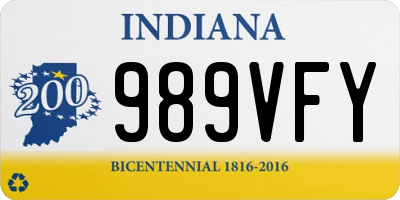 IN license plate 989VFY