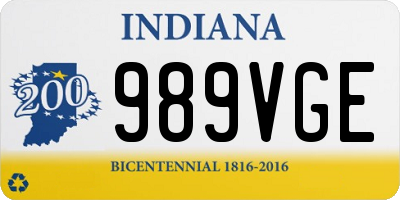 IN license plate 989VGE