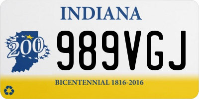 IN license plate 989VGJ