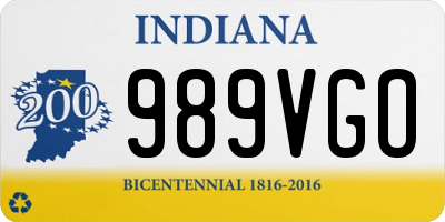 IN license plate 989VGO