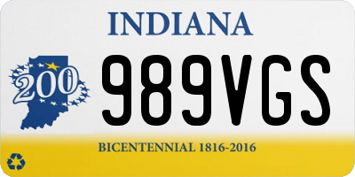 IN license plate 989VGS