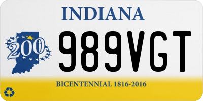 IN license plate 989VGT