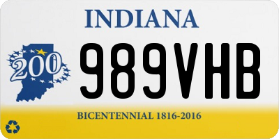 IN license plate 989VHB